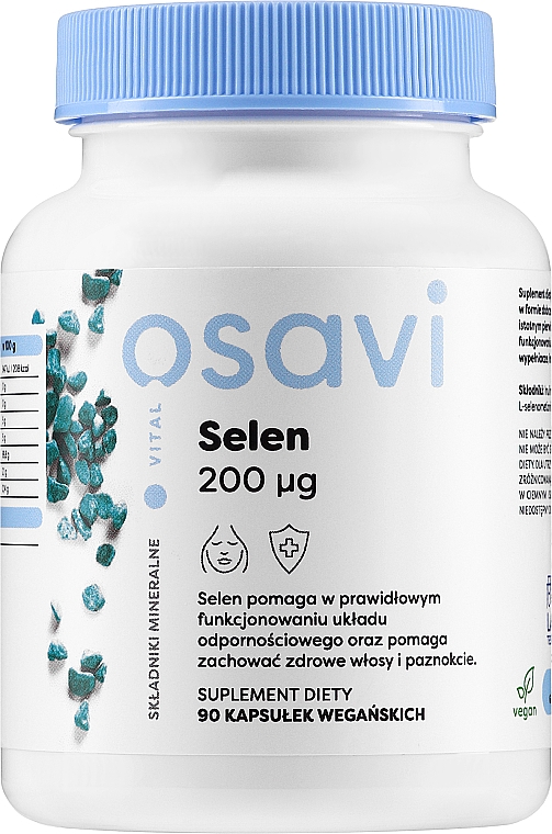 Suplement diety Selen, 200 μg - Osavi Selen 200 Mcg — Zdjęcie N1