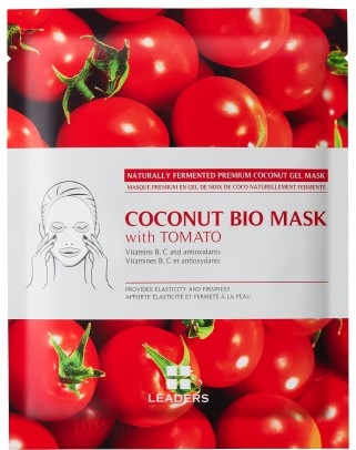 Przeciwstarzeniowa maska do twarzy z galaretką kokosową i ekstraktem z pomidora - Leaders Coconut Bio Tomato Mask — Zdjęcie N1