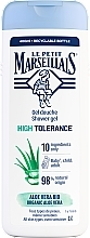 Kup Nawilżający żel pod prysznic o wysokiej tolerancji z aloesem BIO - Le Petit Marseillais High Tolerance Aloe Vera Bio Moisturizing Shower Gel