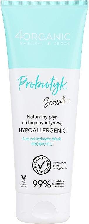 Żel do higieny intymnej - 4Organic Probiotic Sensitive Natural Intimate Wash — Zdjęcie N1