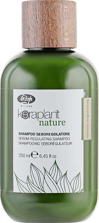 Szampon do włosów przetłuszczających się - Lisap Keraplant Nature Sebum-Regulating Shampoo — Zdjęcie N3
