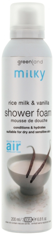 Pianka pod prysznic Mleko ryżowe i wanilia - Greenland Milky Shower Mousse Rice Milk & Vanilla — Zdjęcie N1