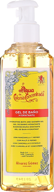 Alvarez Gomez Agua de Colonia Concentrada Gel - Nawilżający żel do kąpieli i pod prysznic z dozownikiem  — Zdjęcie N1