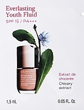 Trwały podkład matujący o odmładzającym działaniu SPF 15 - Clarins Everlasting Youth Fluid (próbka) — Zdjęcie N1