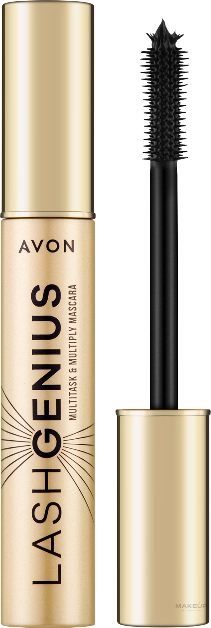 Wielofunkcyjny tusz do rzęs Nieskazitelne rzęsy - Avon Lash Genius Multitask & Multiply Mascara — Zdjęcie Blackest Black