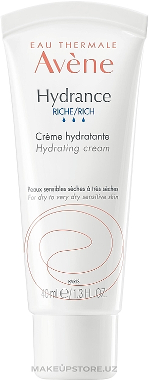 Nawilżający krem do skóry delikatnej, suchej i bardzo suchej - Avène Hydrance Rich Hydrating Cream
