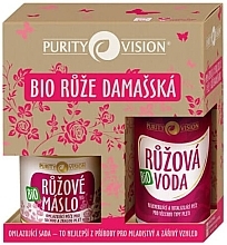 Kup Zestaw - Purity Vision Bio Rejuvenating Set With Damask Roses (wat/100ml + butter/oil/120ml)