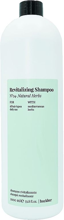 Szampon do włosów Naturalne zioła - Farmavita Back Bar No4 Revitalizing Shampoo Natural Herbs — Zdjęcie N2