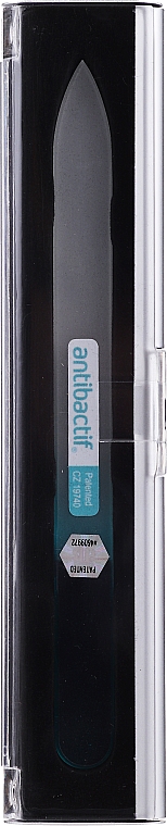 Szklany pilnik do paznokci, turkusowy - Blazek Glass Antibactif Glass Nail File — Zdjęcie N1