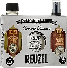 Kup Zestaw - Reuzel Concrete Try Me Kit (h/pomade/35g + h/tonic/100ml + shm/100ml)