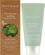 Kojąca maseczka oczyszczająca do twarzy - Mary & May Cica Tea Tree Soothing Wash Off Pack — Zdjęcie N3