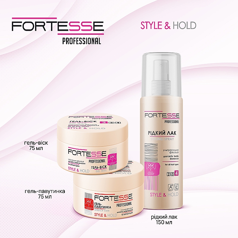 Ultramocny płynny lakier do włosów - Fortesse Professional Style Hairspray Ultra Strong — Zdjęcie N5