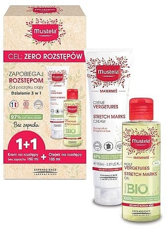 Zestaw - Mustela Maternite (b/oil/105ml + b/cr/150ml) — Zdjęcie N1