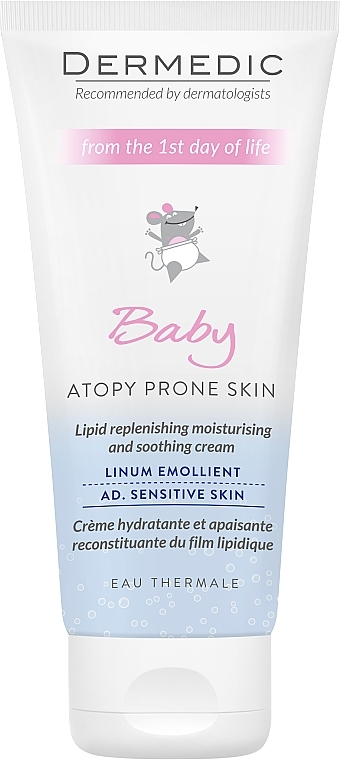 Nawilżająco-kojący krem uzupełniający lipidy skóry dla dzieci - Dermedic Emolient Baby