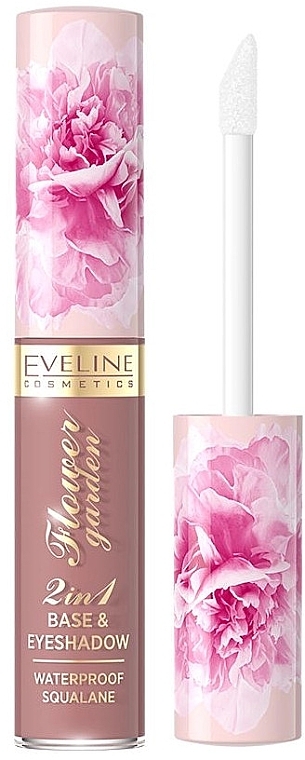 Cień do powiek w płynie - Eveline Cosmetics Flower Garden 2in1 Base & Eyeshadow