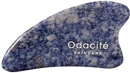 Kup Masażer do twarzy Gua Sha, niebieski sodalit - Odacite Crystal Contour Gua Sha Blue Sodalite Beauty Tool