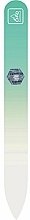 Szklany pilnik do paznokci, 9 cm, pastelowa zieleń - Erbe Solingen Soft-Touch — Zdjęcie N1