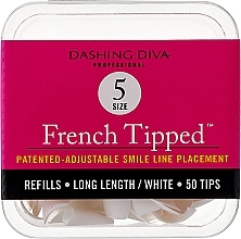 Kup Tipsy długie francuskie - Dashing Diva French Tipped Long White 50 Tips (Size 5)