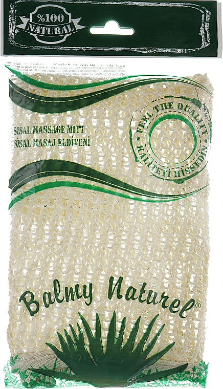 Sizalowa rękawica do masażu - Balmy Naturel Sisal Massage Mitt — Zdjęcie N1