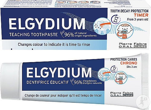Edukacyjna pasta do zębów dla dzieci od 3 lat - Elgydium Timer — Zdjęcie N1