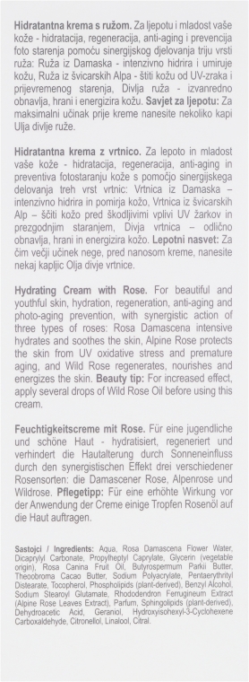 Nawilżający krem z różą - Nikel Hydrating Cream With Rose — Zdjęcie N3