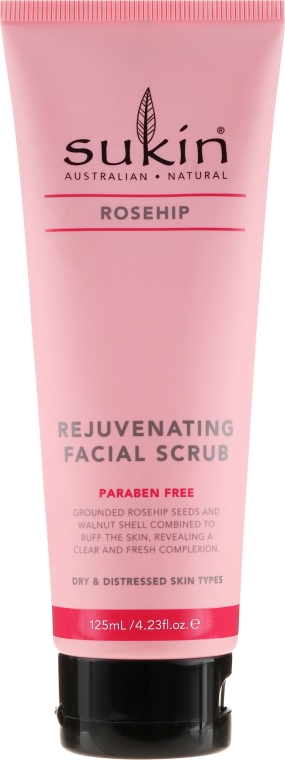 Odmładzający peeling do twarzy do skóry suchej i problematycznej - Sukin Rosehip Rejuvenating Facial Scrub — Zdjęcie N1