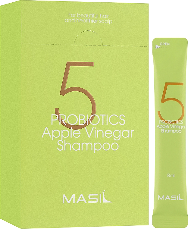 Łagodny szampon bez siarczanów z probiotykami i octem jabłkowym - Masil 5 Probiotics Apple Vinegar Shampoo (próbka) — Zdjęcie N2