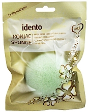 Kup Naturalna gąbka do twarzy - Idento Konjac Half Ball Face Sponge Green Tea