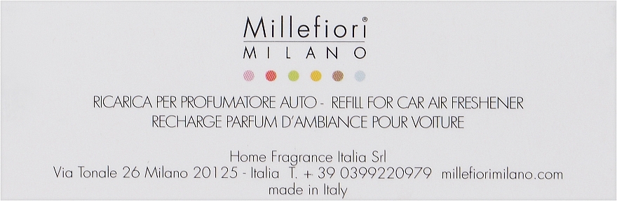 Wkład do dyfuzora zapachów w samochodzie Czarny - Millefiori Milano Icon Refill Nero — Zdjęcie N1