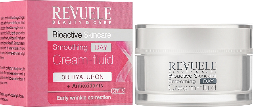 Wygładzający krem-fluid do twarzy na dzień - Revuele Bioactive Skincare 3D Hyaluron Smoothing Day Cream-Fluid — Zdjęcie N1