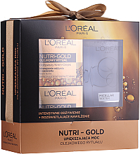 Kup PRZECENA! Zestaw - L'Oreal Nutri Gold (cr/mask 50 ml + cr/oil 50 ml + micell/wat 200 ml) *