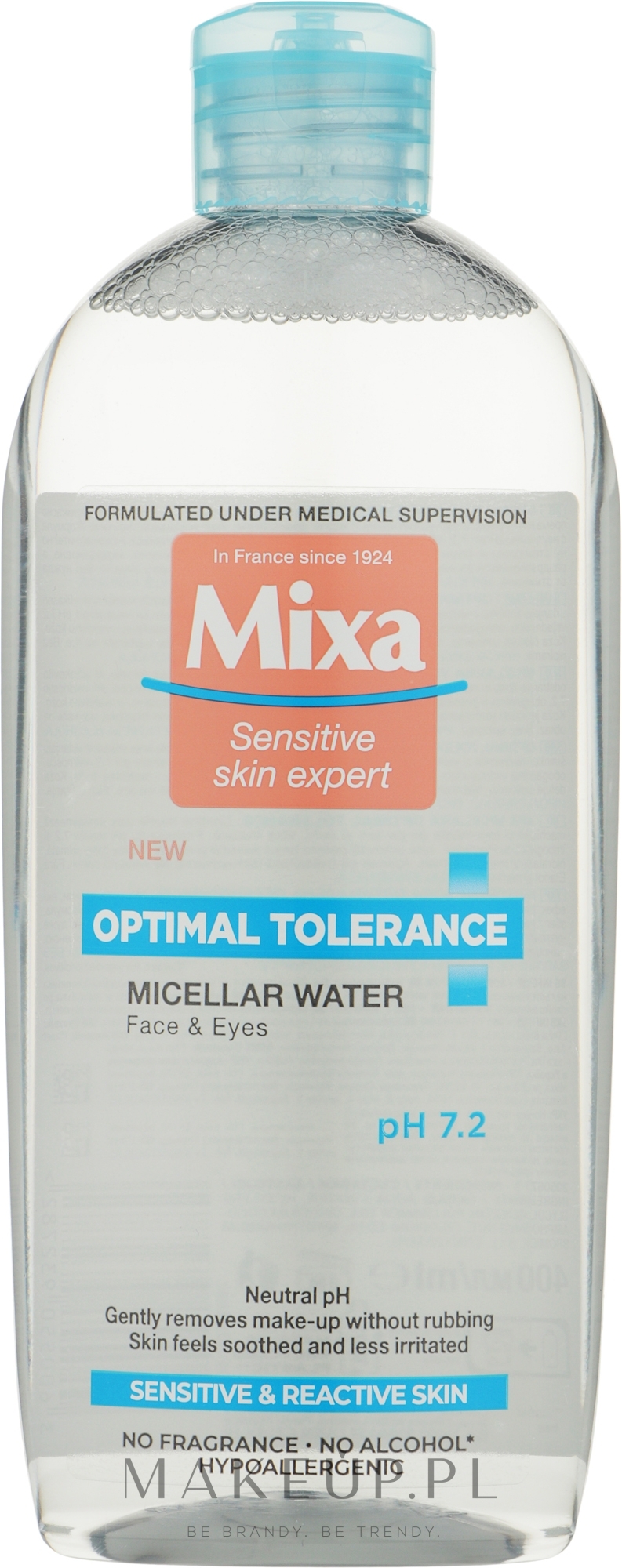 Płyn micelarny Optymalna tolerancja do skóry bardzo wrażliwej - Mixa Optimal Tolerance Micellar Water — Zdjęcie 400 ml