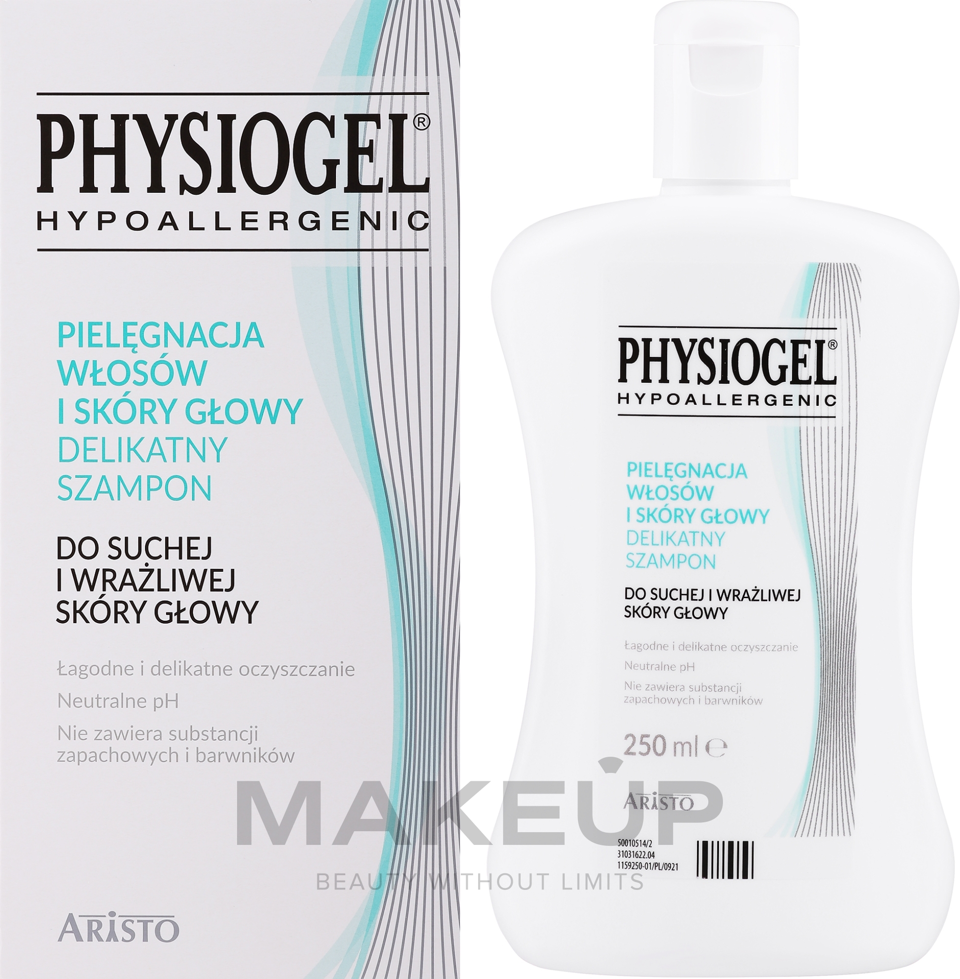 Delikatny szampon do suchej i wrażliwej skóry głowy - Physiogel Hypoallergenic Delicate Shampoo — Zdjęcie 250 ml