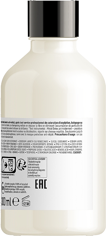 Profesjonalny oczyszczający szampon neutralizujący metaliczne osady na włosach - L'Oréal Professionnel Metal Detox Anti-metal Cleansing Cream Shampoo — Zdjęcie N2