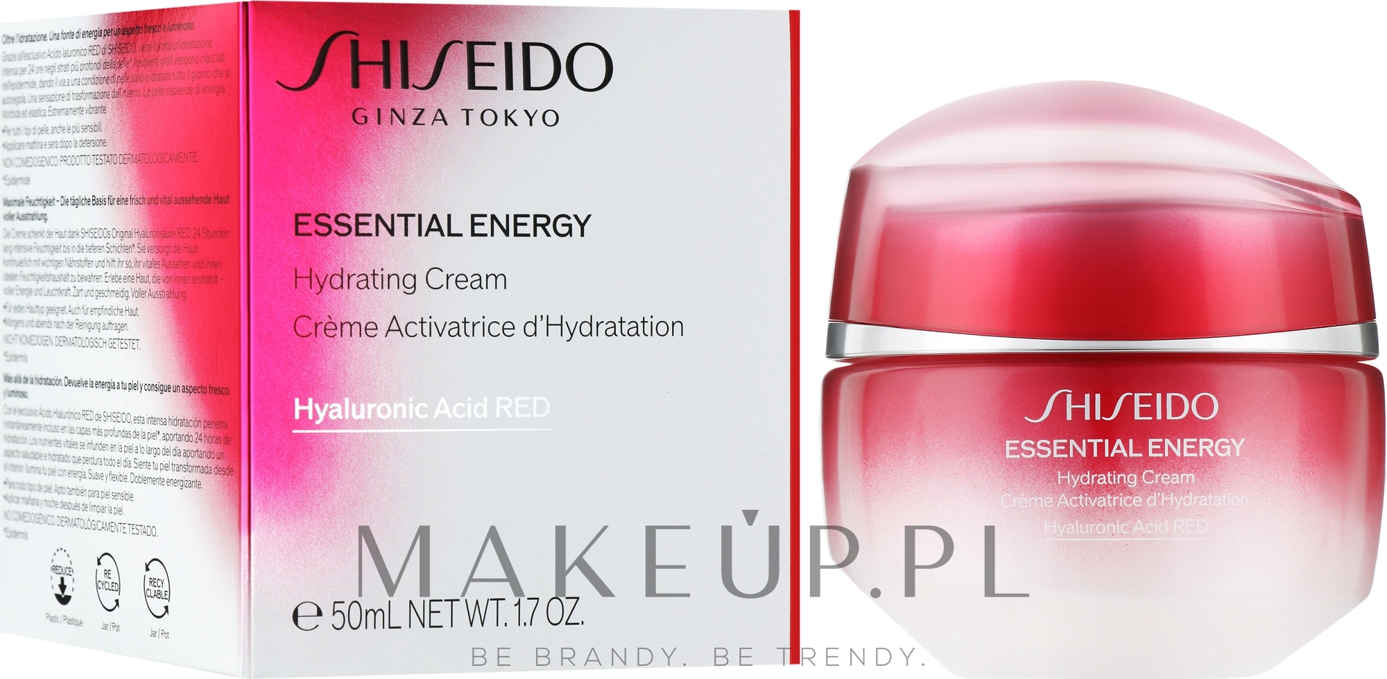 Nawilżający krem ​​do twarzy z ekstraktem z korzenia żeń-szenia - Shiseido Essential Energy Hydrating Cream — Zdjęcie 50 ml