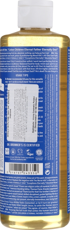 Mydło w płynie Mięta - Dr Bronner’s 18-in-1 Pure Castile Soap Peppermint — Zdjęcie N6