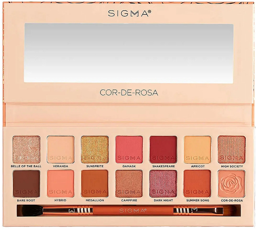 Paletka cieni do powiek - Sigma Beauty Cor-De-Rosa Eyeshadow Palette — Zdjęcie N1