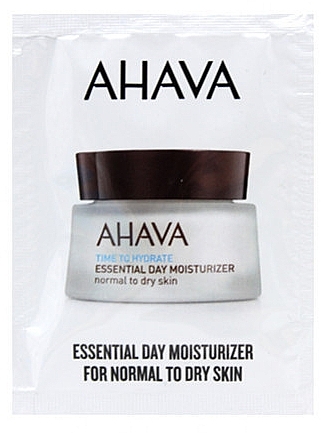 Nawilżający krem do skóry normalnej i suchej - Ahava Time To Hydrate Essential Day Moisturizer Normal to Dry Skin (próbka) — Zdjęcie N1