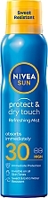 Aerozol ochronny do opalania SPF30 - NIVEA Sun Protect & Dry Touch Refreshing Mist SPF30 — Zdjęcie N1