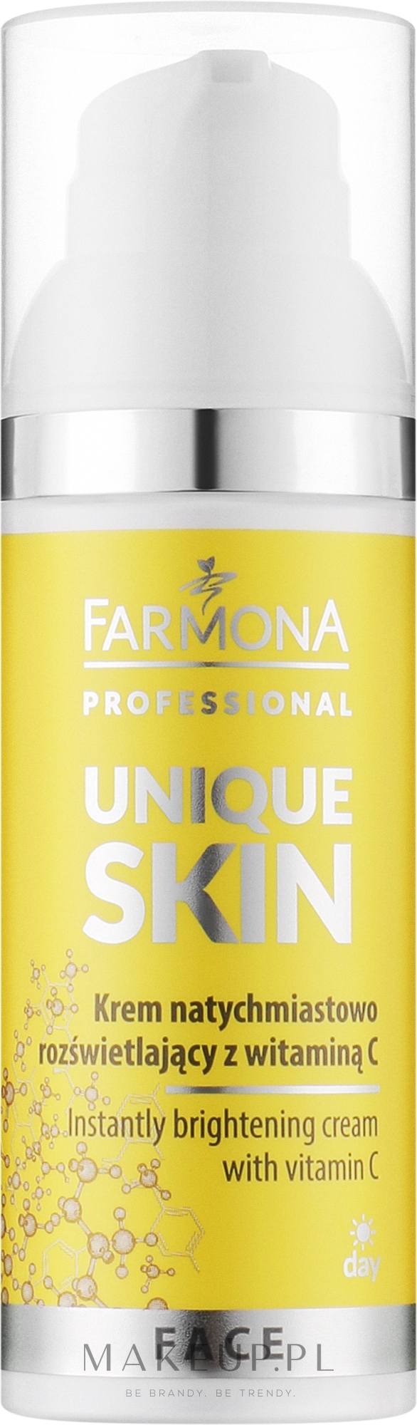 Krem rozjaśniający z Witaminą C - Farmona Professional Unique Skin Instantly Brightening Cream With Vitamin C — Zdjęcie 50 ml