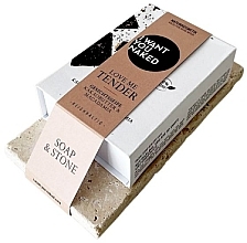 Zestaw Soap Stone - I Want You Naked Set Love Me Tender (soap/100g + soap/holder) — Zdjęcie N1