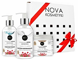Kup Zestaw - Nova Kosmetyki GoSPA Detoxifying Face Cleansing Treatment (f/tonic/250ml + f/milk/250ml + f/mask/200ml)