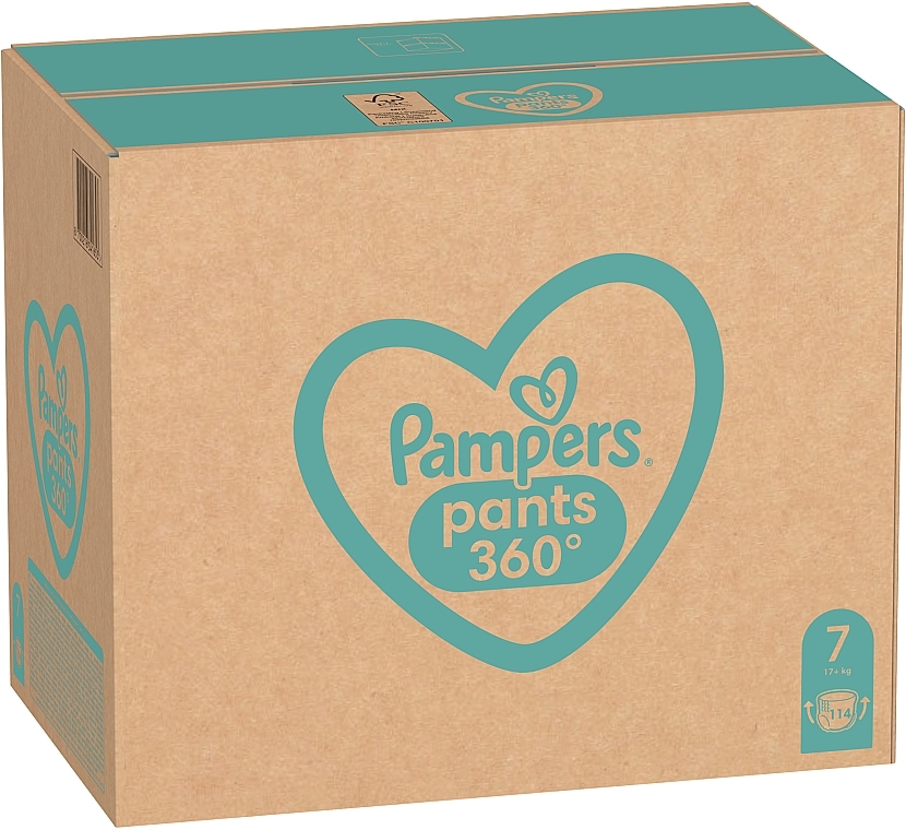 Pieluchomajtki Premium Care Pants, rozmiar 7, 17+ kg, 114 szt. - Pampers  — Zdjęcie N3
