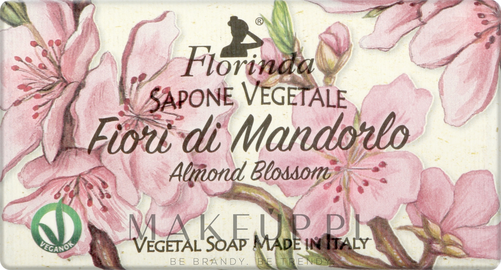Naturalne mydło Kwiat migdałowca - Florinda Sapone Vegetale Almond Blossom  — Zdjęcie 100 g