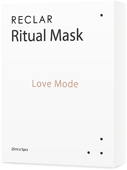 PREZENT! Rytualna maseczka do twarzy na tkaninie, 5 szt. - Reclar Ritual Mask Love Mode  — Zdjęcie N1