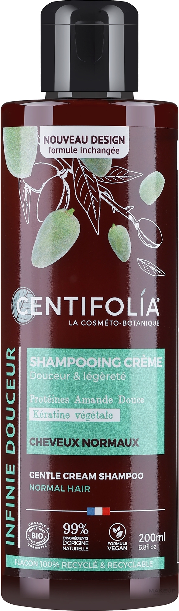 Krem-szampon do włosów normalnych Migdał i kamelia - Centifolia Cream Shampoo Normal Hair — Zdjęcie 200 ml