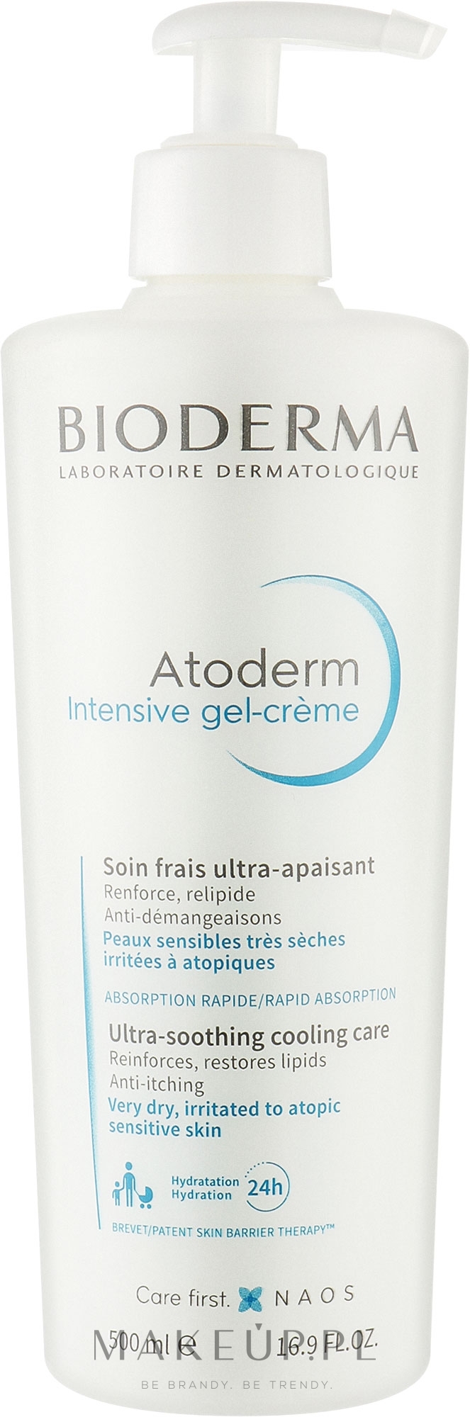 Intensywnie łagodzący żel-krem do twarzy - Bioderma Atoderm Intensive Gel Cream — Zdjęcie 500 ml