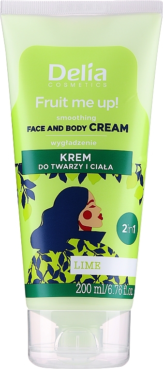 Krem do twarzy i ciała Limonka - Delia Fruit Me Up! Face & Body Cream 2in1 Lime Scented — Zdjęcie N1