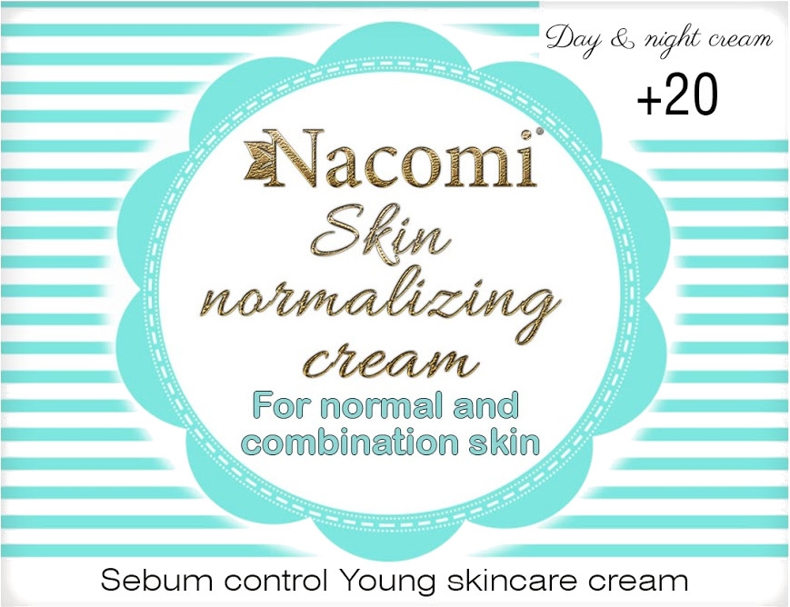 Normalizujący krem do twarzy - Nacomi Normalizing Cream 20+ — Zdjęcie N1