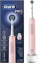 Elektryczna szczoteczka do zębów, różowa - Oral-B Pro Series 3 Cross Action Electric Toothbrush Pink — Zdjęcie N1